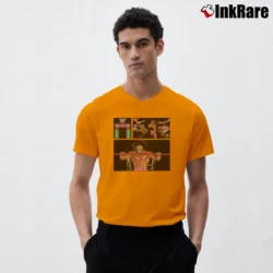 Men’s The Ultimate Warrior for WWE Wrestling Fans V-Neck Tee in orange | Sharp, Breathable, Everyday Staple