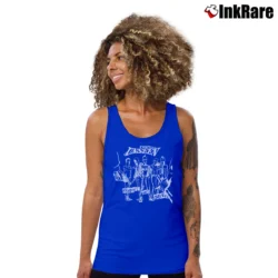 Women’s The Unseen Punk Rock Band Graphic Tank Top in royal blue | Lightweight, Movement-Friendly