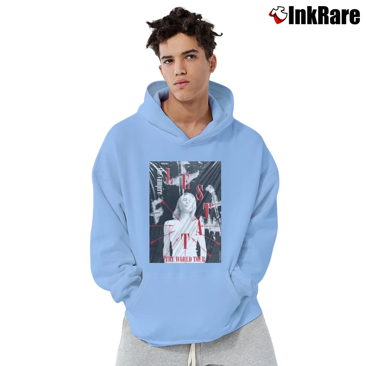 Men’s The Vampire Lestat Pullover Hoodie in light blue | Cozy, Durable, Modern Fit