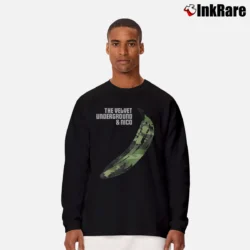 Men’s The Velvet Underground And Nico Banana Camo Long-Sleeve Shirt in black | Sleek, Lightweight, Year-Round Wear