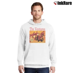 Men’s The Ventures Band Classic Graphic Pullover Hoodie in white | Cozy, Durable, Modern Fit