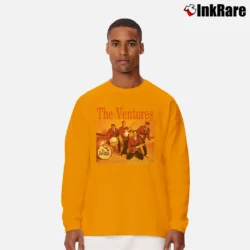 Men’s The Ventures Band Classic Graphic Long-Sleeve Shirt in orange | Sleek, Lightweight, Year-Round Wear