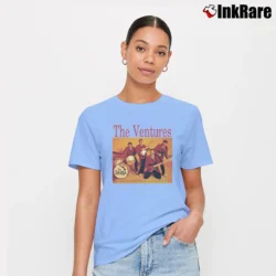 Women’s The Ventures Band Classic Graphic Signature T-Shirt in light blue | Soft, Flattering Fit