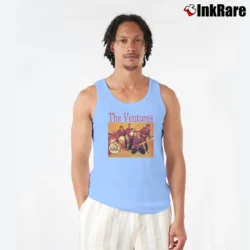 Men’s The Ventures Band Classic Graphic Tank Top in light blue | Breathable, Active-Friendly Design