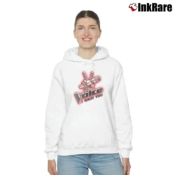Women’s The Voice I Want You TV Show Cozy Hoodie in white | Warm, Structured, Stylish