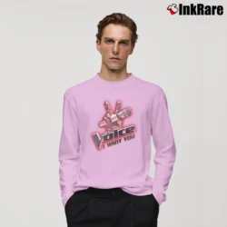 Men’s The Voice I Want You TV Show Long-Sleeve Shirt in light pink | Sleek, Lightweight, Year-Round Wear