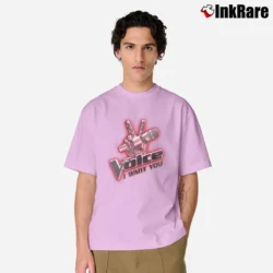 Men’s The Voice I Want You TV Show Classic T-Shirt in light pink | Soft, Breathable Everyday Wear