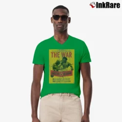 Men’s The War Hagler Hearns V-Neck Tee in irish green | Sharp, Breathable, Everyday Staple