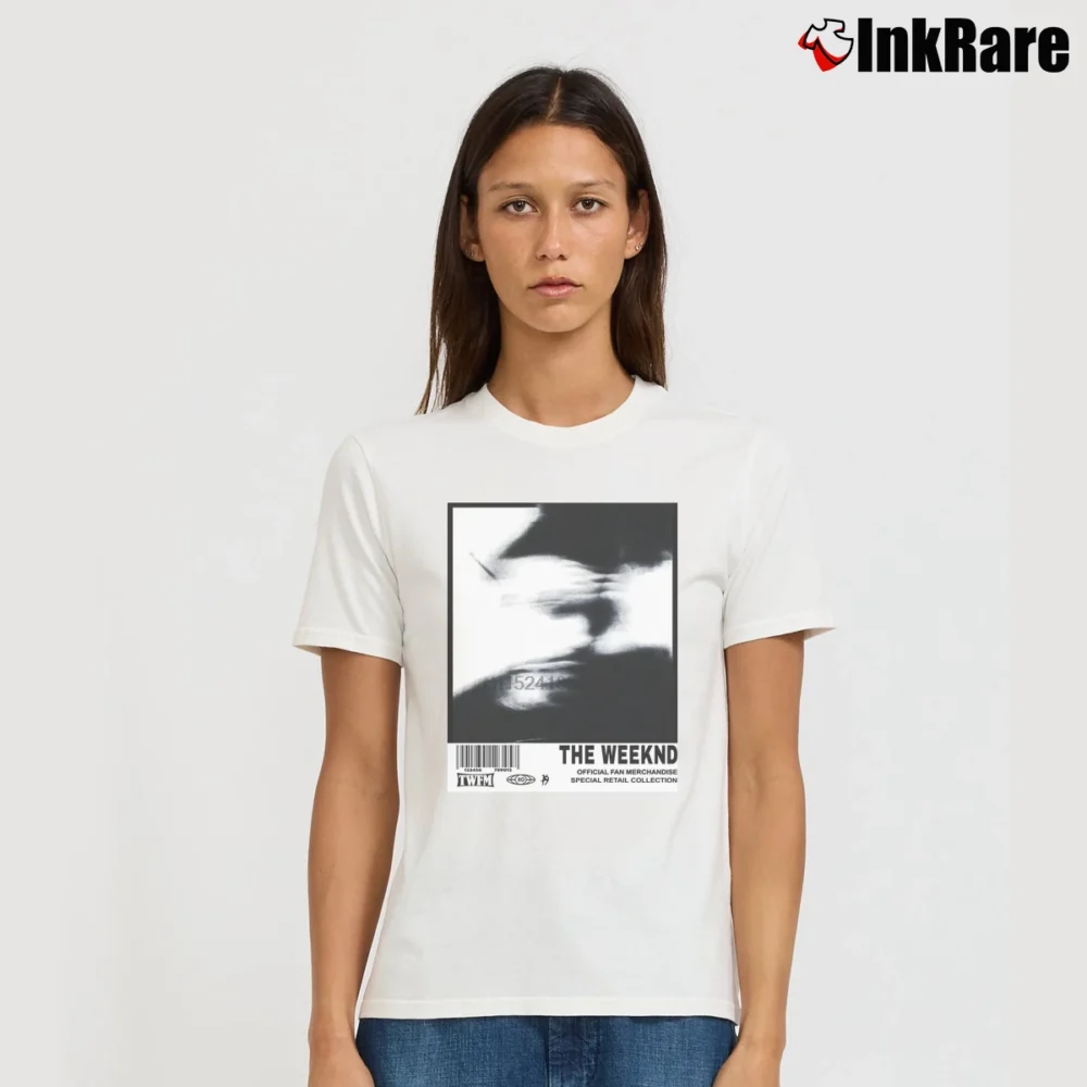 Women’s The Weeknd Blurry Xo Graphic Signature T-Shirt in white | Soft, Flattering Fit