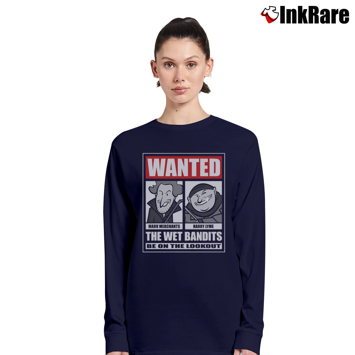 The Wet Bandits Home Alone Women’s Long-Sleeve Top in navy – Effortless Layer Women’s The Wet Bandits Home Alone Long-Sleeve Top in navy | Sleek, Versatile, All-Season