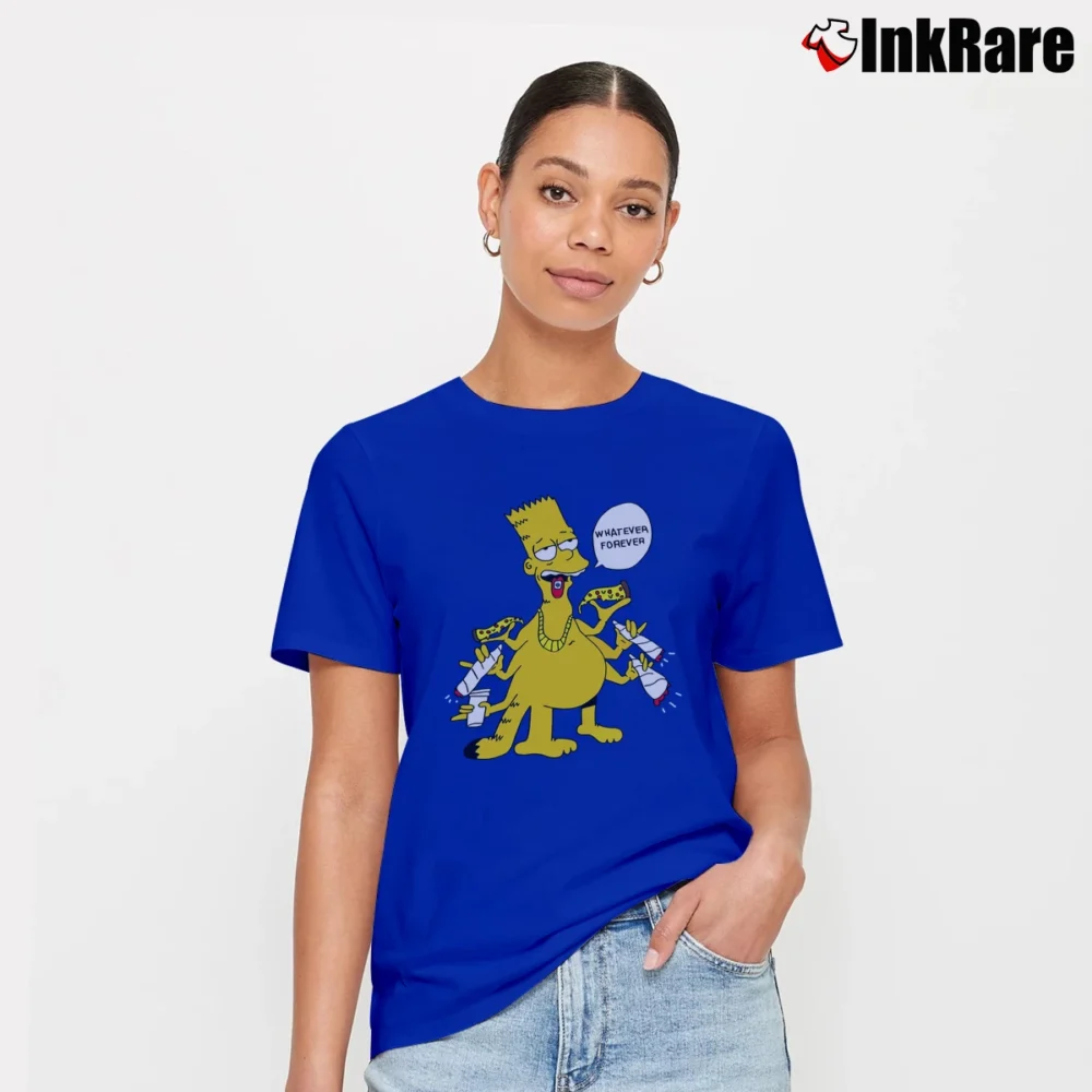 Women’s The Whatever Forever Fucked Bart Signature T-Shirt in royal blue | Soft, Flattering Fit