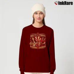 Women’s The White Stripes Rock Band Graphic Long-Sleeve Top in maroon | Sleek, Versatile, All-Season