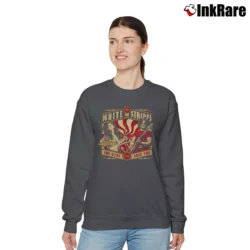 Women’s The White Stripes Rock Band Graphic Relaxed Sweatshirt in charcoal | Soft, Laid-Back Vibe