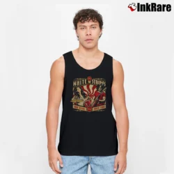 Men’s The White Stripes Rock Band Graphic Tank Top in black | Breathable, Active-Friendly Design