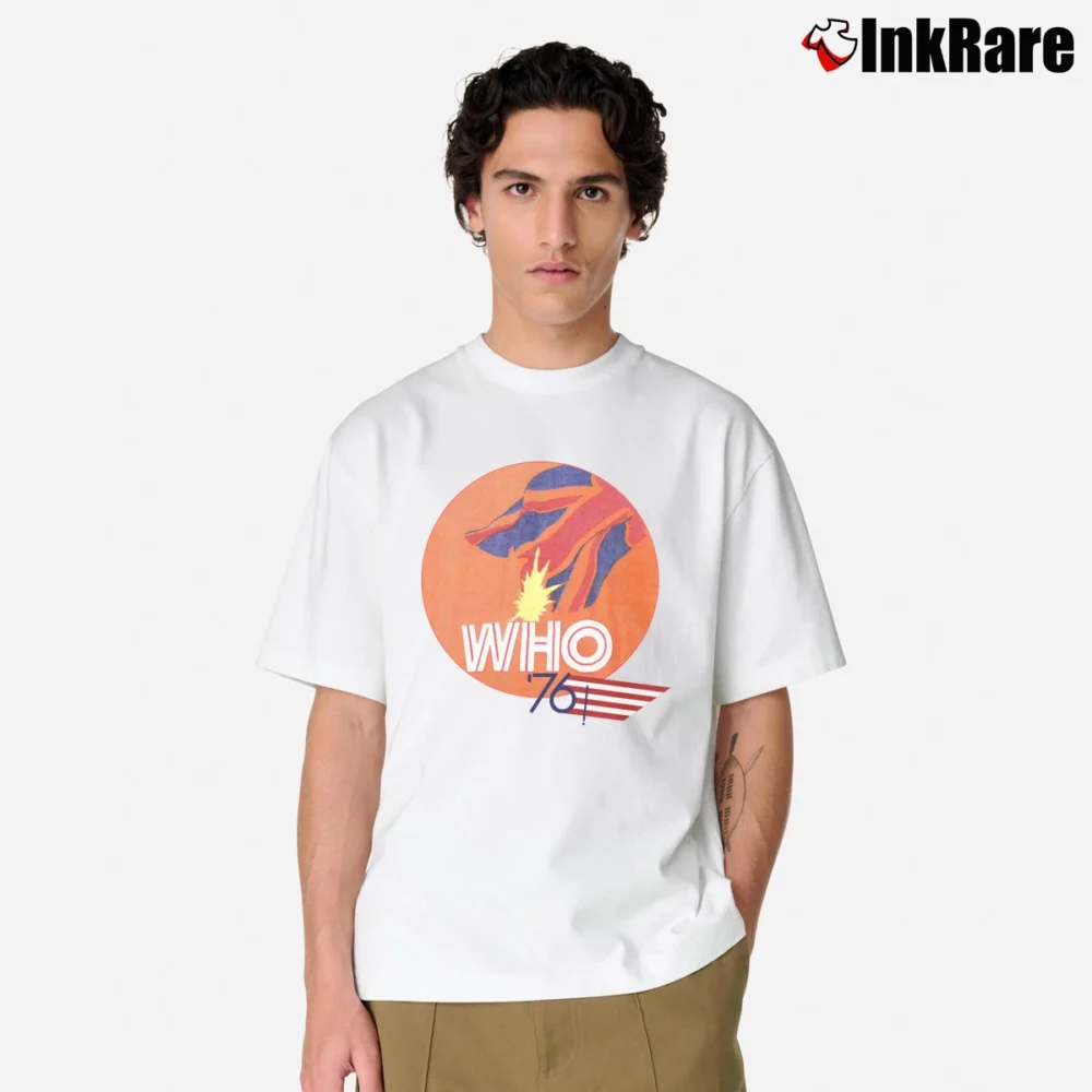 Men’s The Who 1976 Tour Rock Music Band Classic T-Shirt in white | Soft, Breathable Everyday Wear