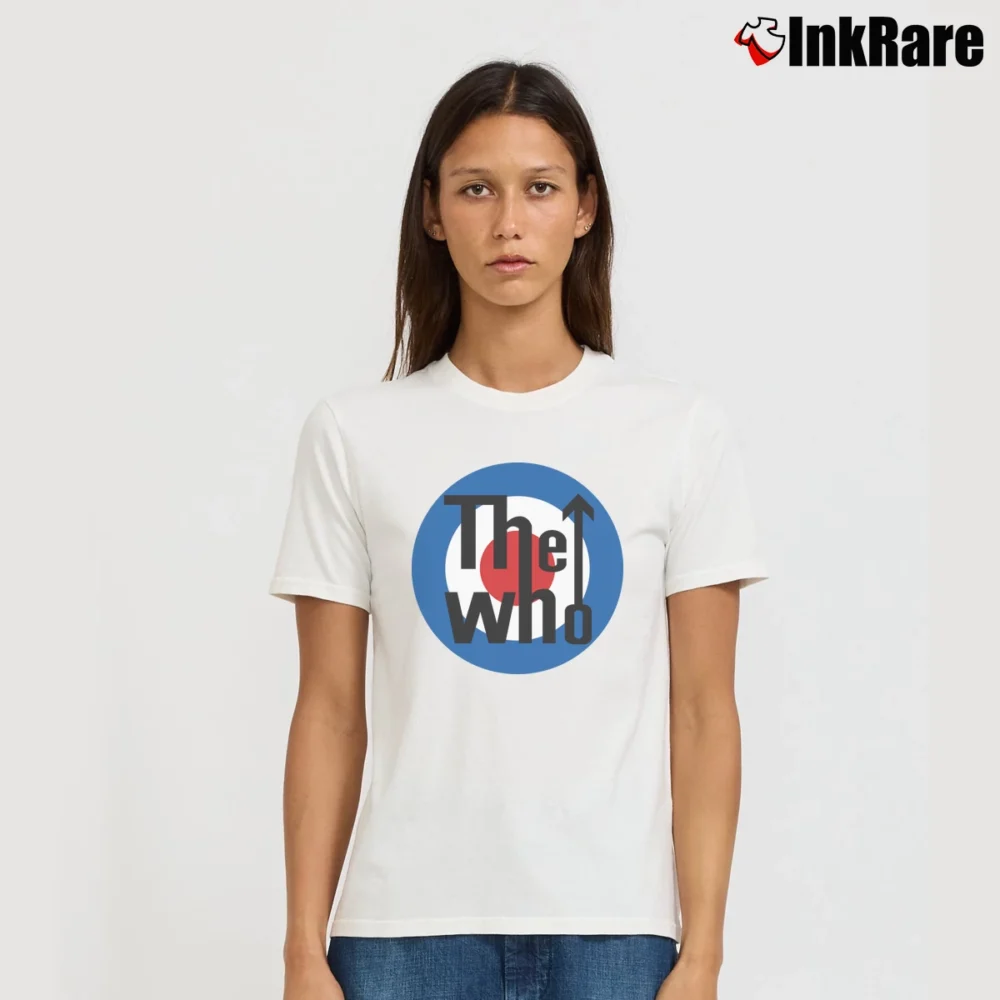 Women’s The Who Bullseye Band Signature T-Shirt in white | Soft, Flattering Fit