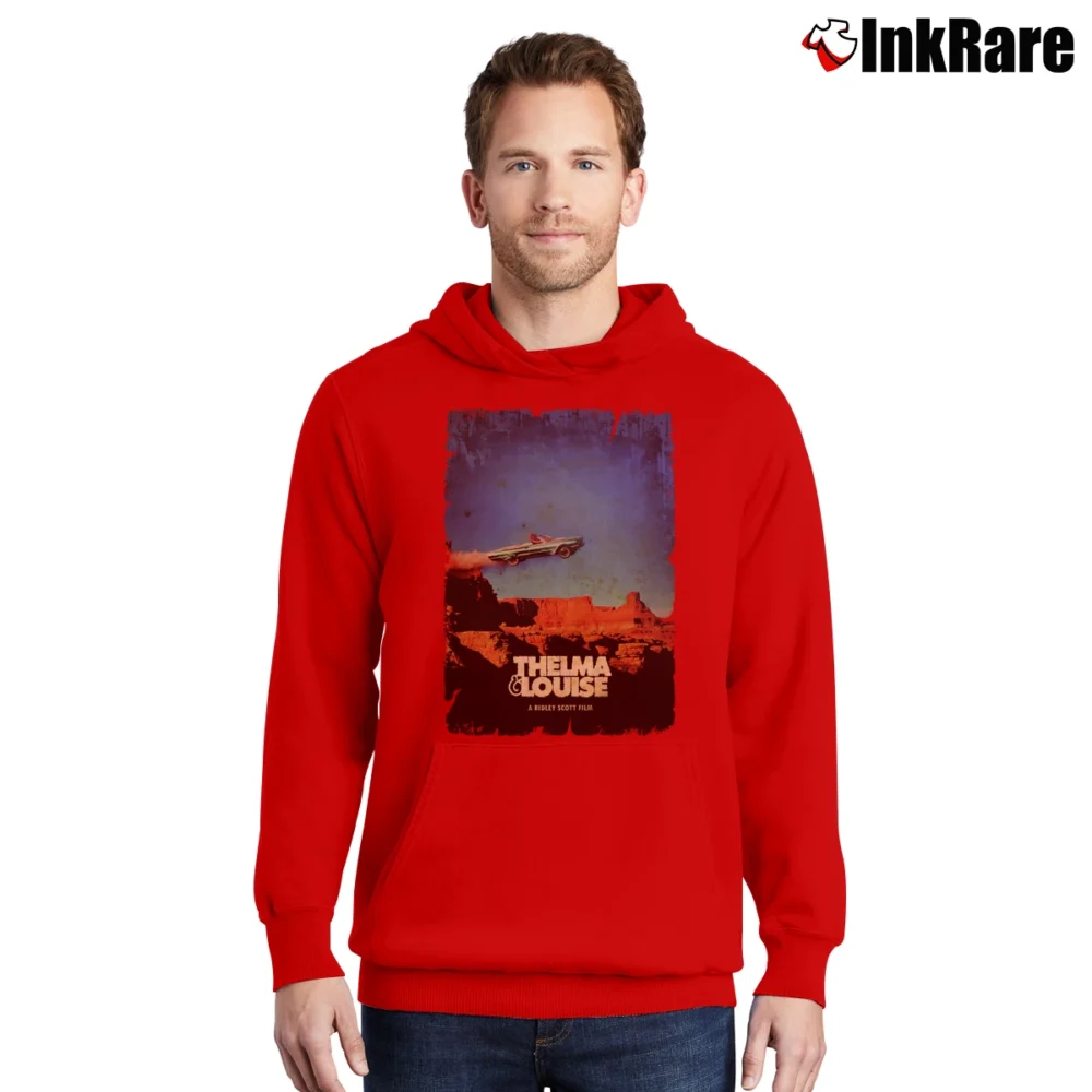 Men’s Thelma And Louise Movie Pullover Hoodie in red | Cozy, Durable, Modern Fit