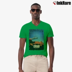 Men’s Thelma And Louise Movie V-Neck Tee in irish green | Sharp, Breathable, Everyday Staple