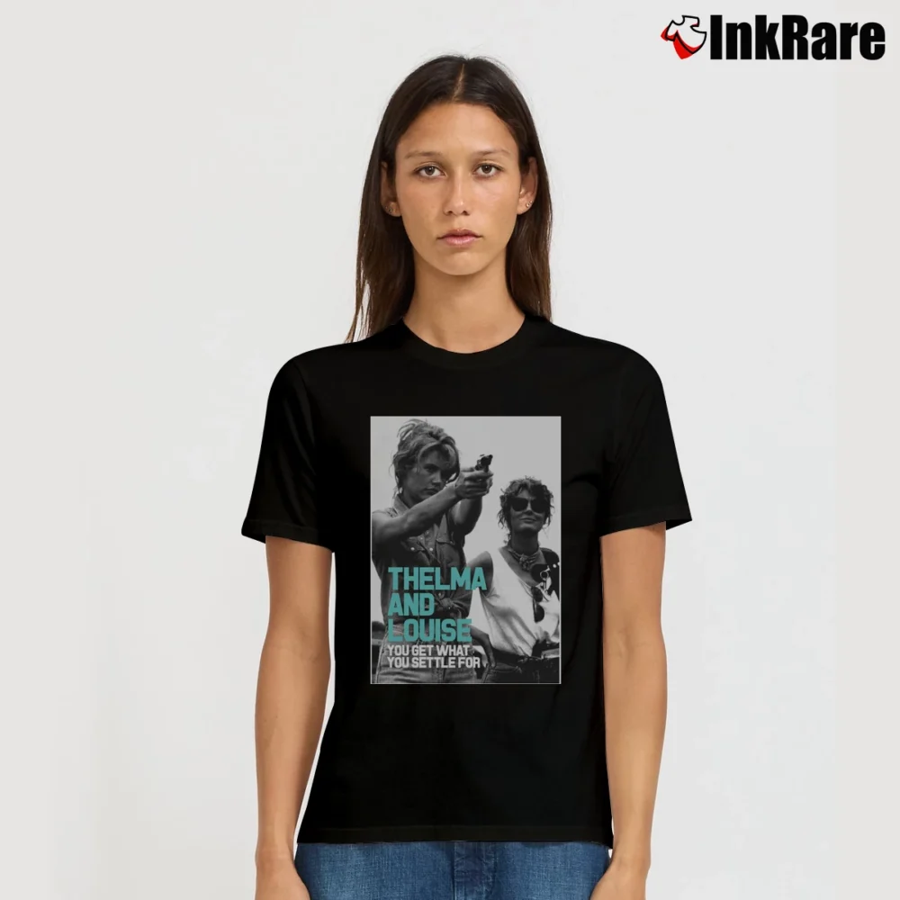 Women’s Thelma And Louise Quote Graphic Signature T-Shirt in black | Soft, Flattering Fit