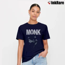 Women’s Thelonious Monk Jazz Music Cigarette Graphic Signature T-Shirt in navy | Soft, Flattering Fit