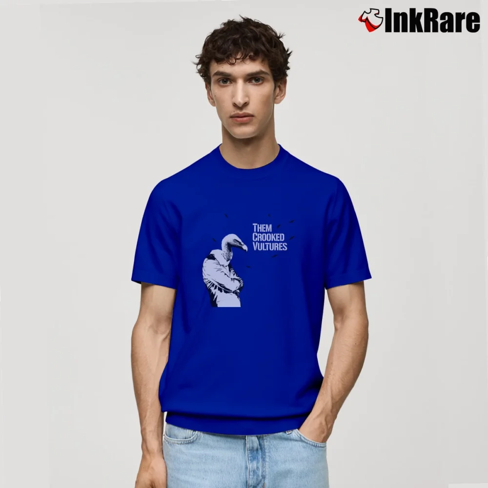 Men’s Them Crooked Vultures Logo Classic T-Shirt in royal blue | Soft, Breathable Everyday Wear