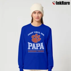 Women’s They Call Me Papa Clemson Tigers Long-Sleeve Top in royal blue | Sleek, Versatile, All-Season