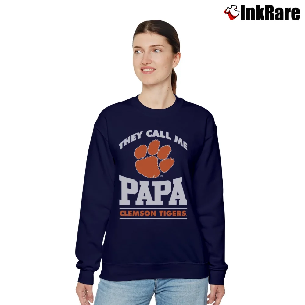 Women’s They Call Me Papa Clemson Tigers Relaxed Sweatshirt in navy | Soft, Laid-Back Vibe
