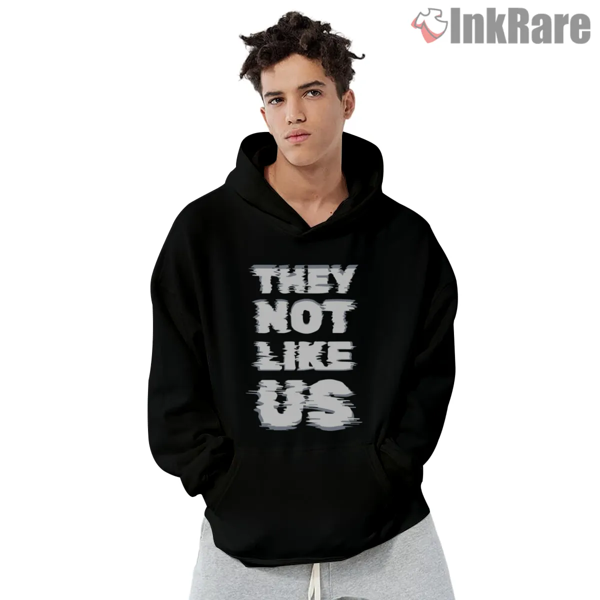 They Not Like Us Kendrick Lamar Diss Era Statement Shirt on black hoodie for men graphic tee