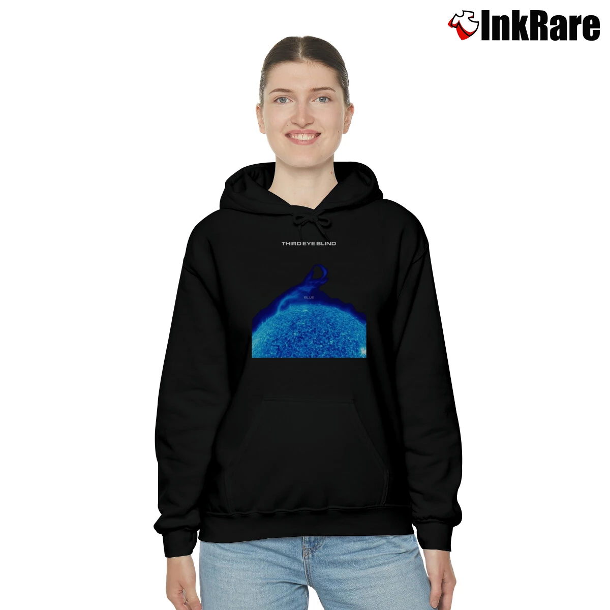 Women’s Third Eye Blind Blue Cozy Hoodie in black | Warm, Structured, Stylish