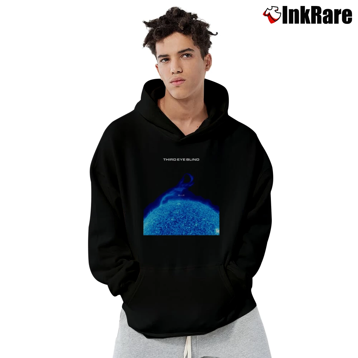 Men’s Third Eye Blind Blue Pullover Hoodie in black | Cozy, Durable, Modern Fit