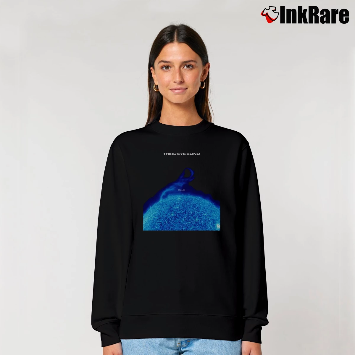 Women’s Third Eye Blind Blue Relaxed Sweatshirt in black | Soft, Laid-Back Vibe