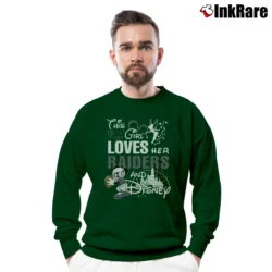 Men’s This Girl Loves Her Las Vegas Raiders Football Crewneck Sweatshirt in forest green | Cozy Fabric, Clean Style