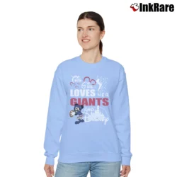 Women’s This Girl Loves Her New York Giants Football Relaxed Sweatshirt in light blue | Soft, Laid-Back Vibe