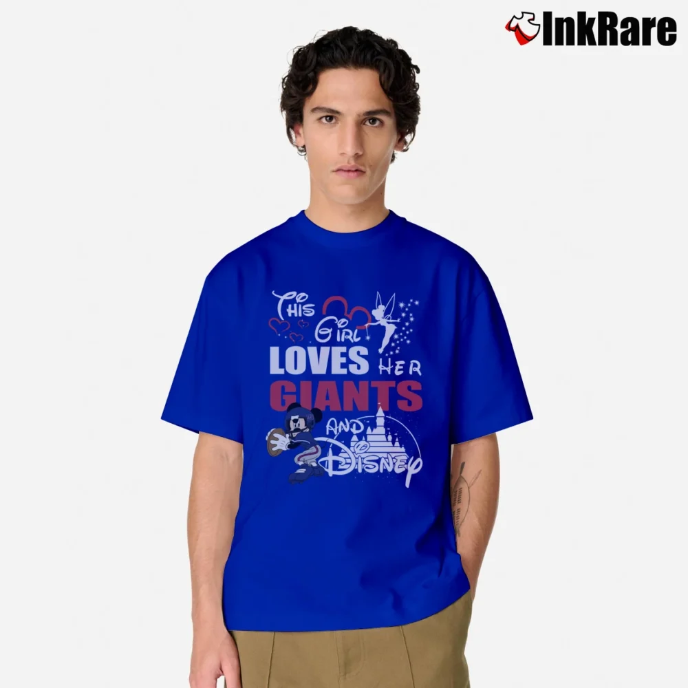 Men’s This Girl Loves Her New York Giants Football Classic T-Shirt in royal blue | Soft, Breathable Everyday Wear
