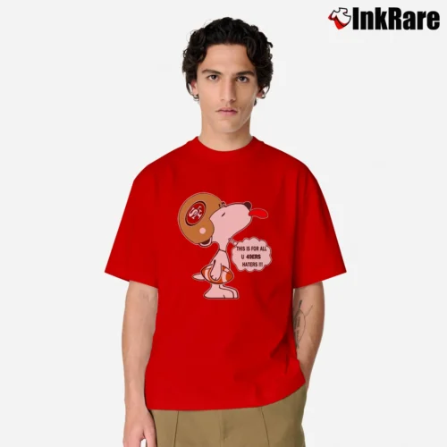 This Is For All U 49ers Haters Snoopy Men’s Classic Tee in red – Premium Comfort Men’s This Is For All U 49ers Haters Snoopy Classic T-Shirt in red | Soft, Breathable Everyday Wear