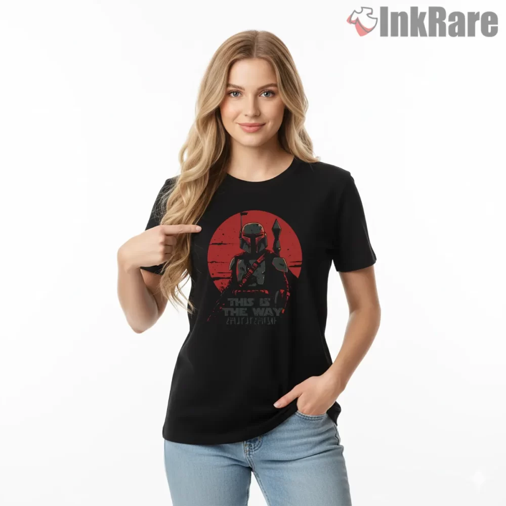 This Is The Way Mandalorian Creed Shirt on black short sleeve shirt for women graphic tee