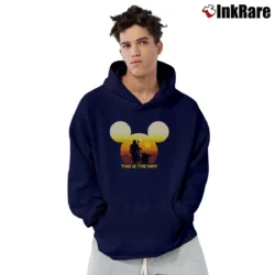 Men’s This Is The Way Star Wars Mickey Mouse Disney Fan Gift Pullover Hoodie in navy | Cozy, Durable, Modern Fit