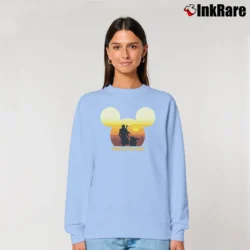 Women’s This Is The Way Star Wars Mickey Mouse Disney Fan Gift Relaxed Sweatshirt in light blue | Soft, Laid-Back Vibe