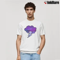 Men’s Thomas Sanders Virgil Thunderbolt Cloud Galaxy Classic T-Shirt in white | Soft, Breathable Everyday Wear
