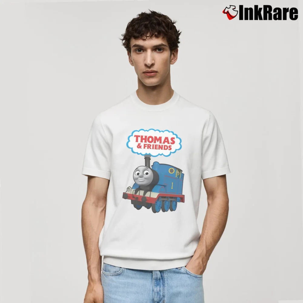 Men’s Thomas The Tank Engine Friends Sport Classic T-Shirt in white | Soft, Breathable Everyday Wear