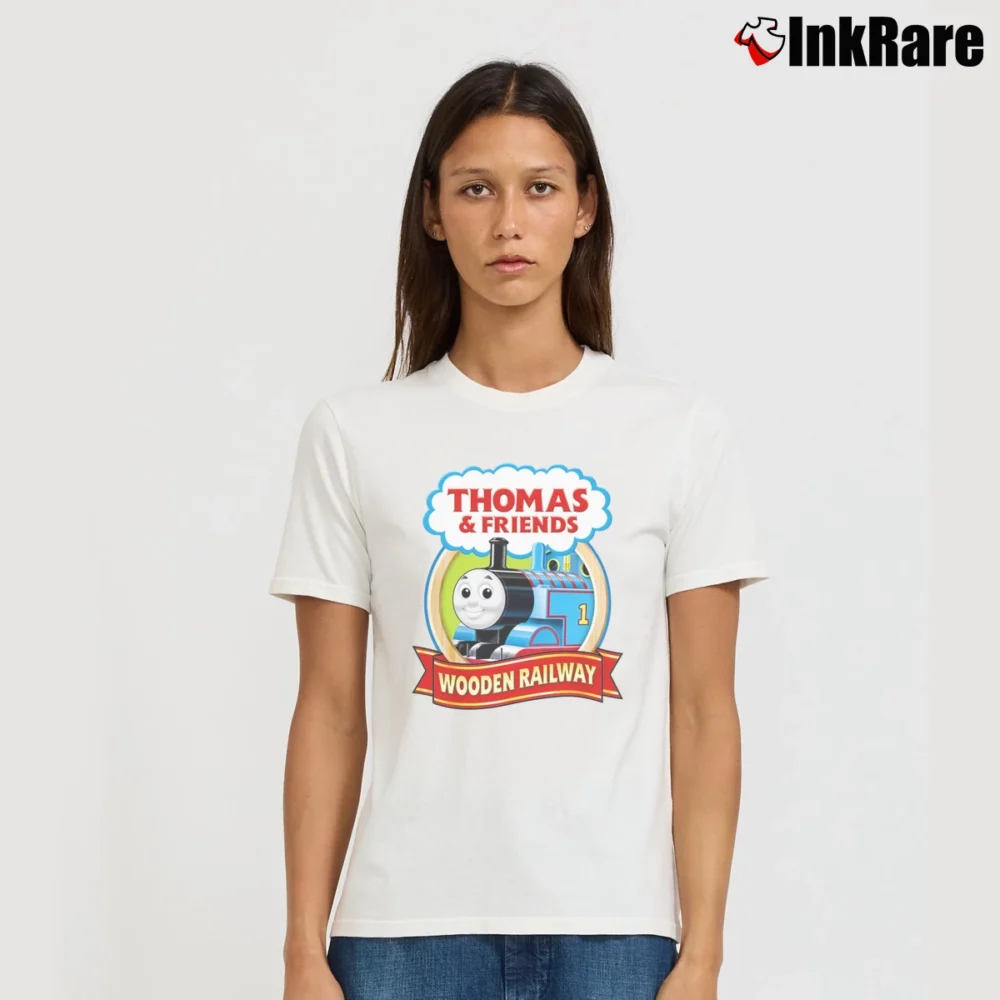 Women’s Thomas The Tank Engine Humor Workout Signature T-Shirt in white | Soft, Flattering Fit