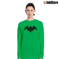 Women’s Thomas Wayne Batman Logo Justice League Long-Sleeve Top in irish green | Sleek, Versatile, All-Season