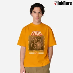 Men’s Thor God Of Thunder Marvel Mythology Classic T-Shirt in orange | Soft, Breathable Everyday Wear