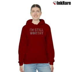 Women’s Thor I'm Still Worthy Avengers Endgame Marvel Cozy Hoodie in maroon | Warm, Structured, Stylish
