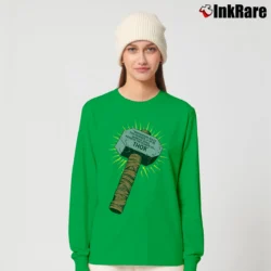 Women’s Thor Whosoever Holds This Hammer Marvel Comic Long-Sleeve Top in irish green | Sleek, Versatile, All-Season