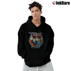 Men’s Thrashed Original 1981 The Rolling Stones Tatoo You Tour Pullover Hoodie in black | Cozy, Durable, Modern Fit