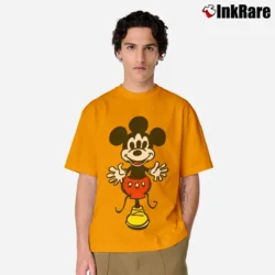 Men’s Three Eyed Creepy Mickey Mouse Psycho Classic T-Shirt in orange | Soft, Breathable Everyday Wear