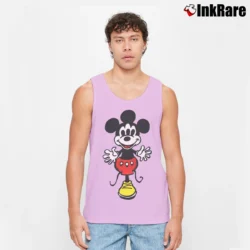 Men’s Three Eyed Creepy Mickey Mouse Psycho Tank Top in light pink | Breathable, Active-Friendly Design