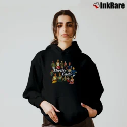 Women’s Thrifty Lady Vintage Style Graphic Cozy Hoodie in black | Warm, Structured, Stylish