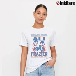 Women’s Thrilla In Manila Ali Vs Frazier Signature T-Shirt in white | Soft, Flattering Fit
